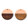 Resin & Walnut Wood Pendants RESI-S358-02B-07-2