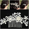 3Pcs Alloy Rhinestone Hair Combs PW-WGC1360-01-4