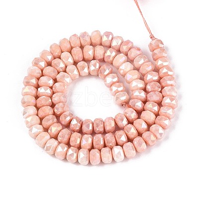 Anti-Tarnish Electroplate Glass Beads Strands GLAA-T025-6mm-11F-1