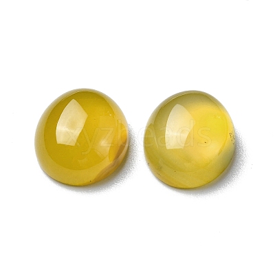 Natural Yellow Agate Cabochons G-A029-01-03-1