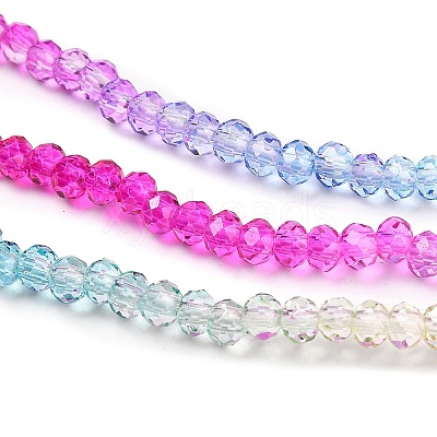 Transparent Painted Glass Beads Strands X1-DGLA-A034-T2mm-A14-1