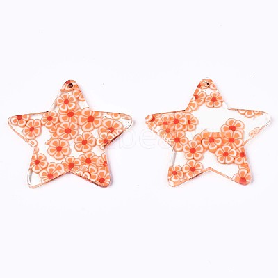 Transparent Clear Cellulose Acetate(Resin) Pendants LS-KY-T040-64D-1