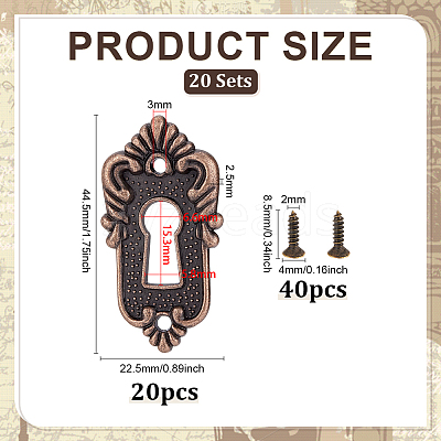 20Pcs Vintage Zinc Alloy Key Signs FIND-PH0028-94R-1