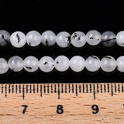 Dyed Natural White Jade Beads Strands G-T140-4mm-A02-1