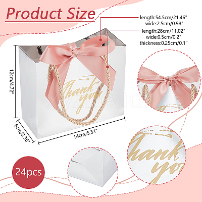 Folding Paper Gift Bags with Handle ABAG-WH0045-22-1