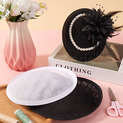 2Pcs 2 Colors Imitation Hemp Hat Embryo DIY-GF0009-72-1