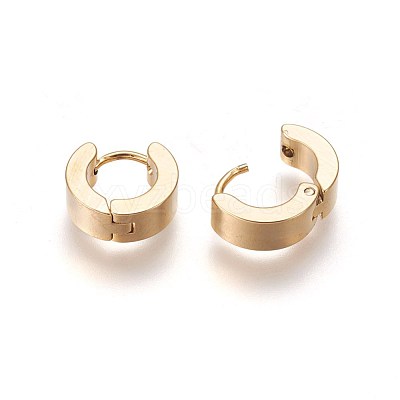304 Stainless Steel Huggie Hoop Earrings EJEW-O087-09E-1