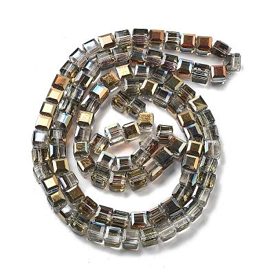 Electroplate Glass Beads Strands EGLA-H108-01A-HP02-1