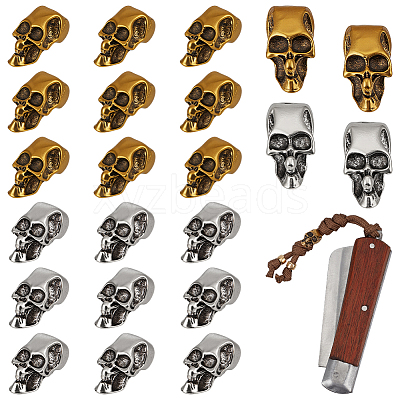 24Pcs 2 Colors Alloy EDC European Beads FIND-FG0005-48-1