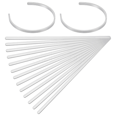 15Pcs Stainless Steel Bangle Makings FIND-BC0014-34B-1