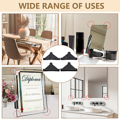 48Pcs 4 Styles Triangle Plastic Furniture Corner Guards AJEW-BC0007-83A-1