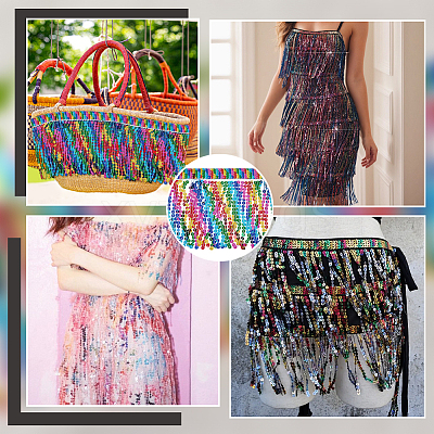 PET Tassel Trim DIY-WH0504-322A-1