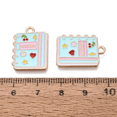 Alloy Enamel Pendants ENAM-Q004-01KCG-23-1