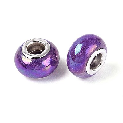 Opaque Resin European Beads RPDL-T038-007G-1