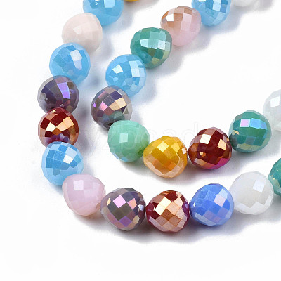 Electroplate Glass Beads Strands EGLA-Q125-012A-01-1
