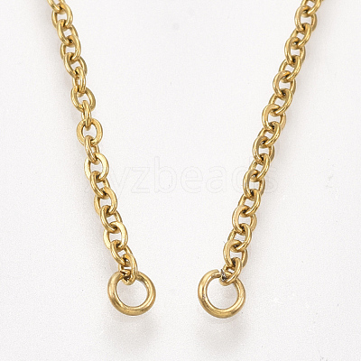 304 Stainless Steel Cable Chain Necklace Making STAS-T040-PJ209-2-36-1