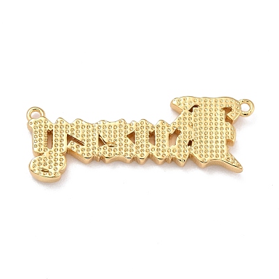 Real 18K Gold Plated Brass Enamel Links Connectors KK-G402-29G-1