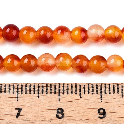 Dyed Natural White Jade Beads Strands G-T140-4mm-A13-1