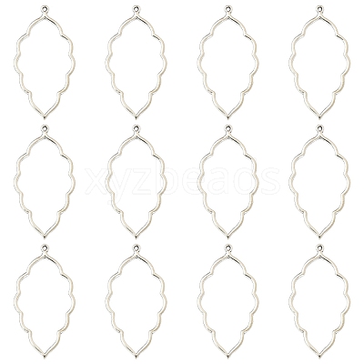 20Pcs Tibetan Style Alloy Open Back Bezel Big Pendants FIND-YW0010-01-1