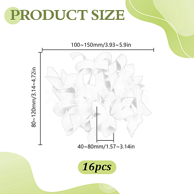 16Pcs Flower Polyester Ornament DIY-HY0003-34D-1