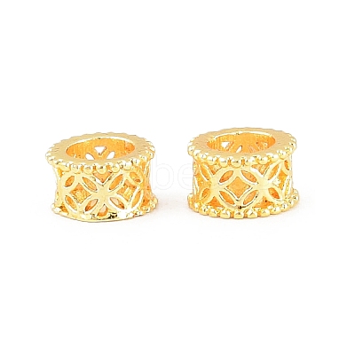 Brass European Beads KK-A292-03B-G-1
