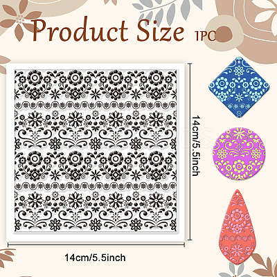Silicone Clay Texture Mat AJEW-WH0447-074-1