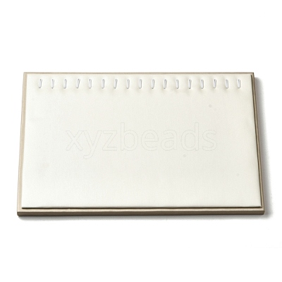 Rectangle Imitation Leather Jewelry Necklace Display Tray ODIS-K005-04-1