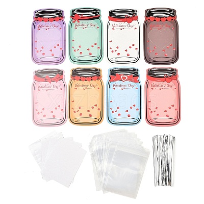48Pcs DIY Valentine's Day Card Craft Kits PW-WG68080-01-1