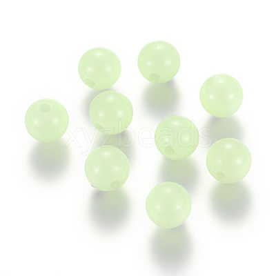 Luminous Acrylic Round Beads LACR-R002-8mm-01-1