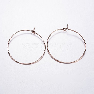 Brass Wine Glass Charm Rings Hoop Earrings X-EC067-4RG-1