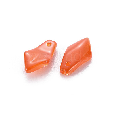 Transparent Spray Painted Glass Charms GLAA-S190-019F-03-1