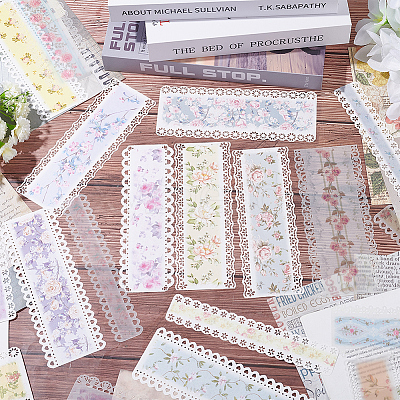 3 Sets 3 Colors Paper Hollow Lace Scrapbook Paper Pads Sets DIY-CP0008-93A-1