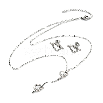 304 Stainless Steel Jewelry Set SJEW-V001-01P-1