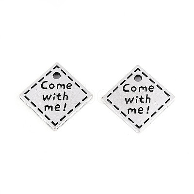 Tibetan Style Alloy Charms TIBE-N013-01AS-1