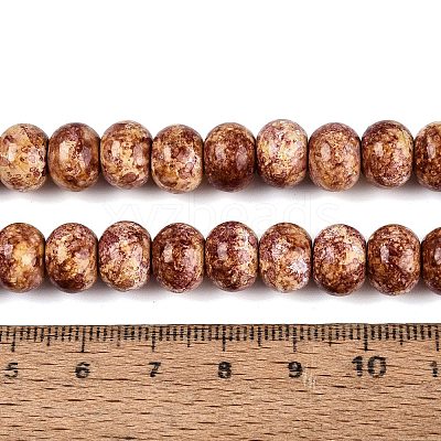 Opaque Baking Paint Glass Beads Strands GLAA-Q110-03A-07-1