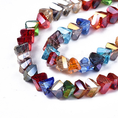 Electroplate Glass Beads Strands X-EGLA-N002-06L-1