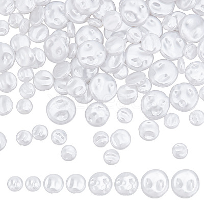 200Pcs 4 Styles Resin Imitation Pearl Beads FIND-AR0005-46-1