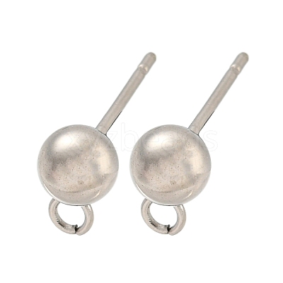 Non-Tarnish 304 Stainless Steel Stud Earring Findings LS-STAS-O004-10C-P-1