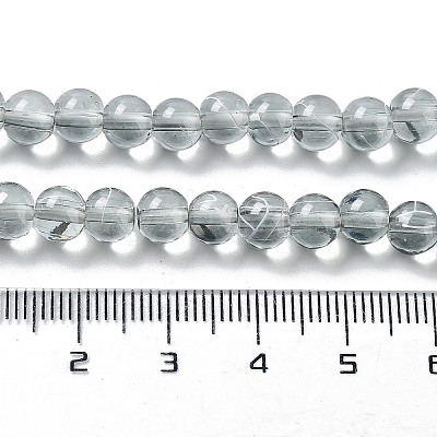 Drawbench Transparent Glass Beads Strands GLAD-Q012-6mm-09-1