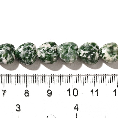 Natural Green Spot Jasper Beads Strands X-G-R190-10mm-68-1