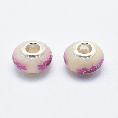 Handmade Polymer Clay European Beads CLAY-K002-A26-1
