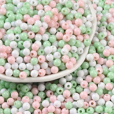 Opaque Acrylic Beads OACR-H118-07B-12-1