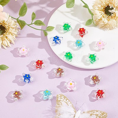 24Pcs 6 Colors Handmade Lampwork Beads LAMP-AR0001-31-1