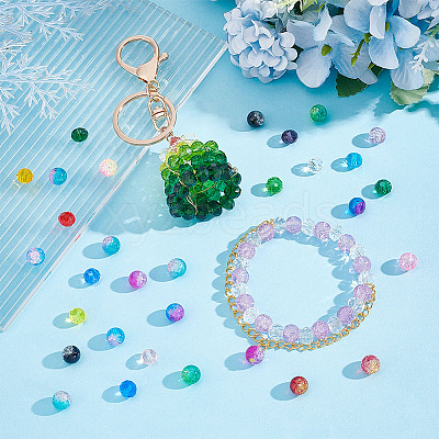 516Pcs 24 Style Crackle Glass Bead GLAA-PH0002-13-1