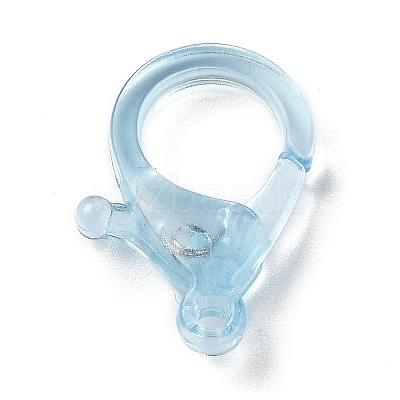Transparent Plastic Lobster CLaw Clasps KY-H005-A02-1