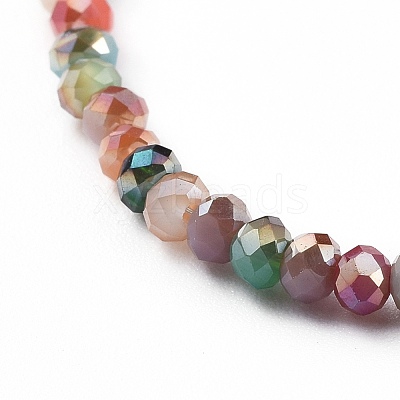 Faceted Glass Beaded Necklaces NJEW-JN02553-1