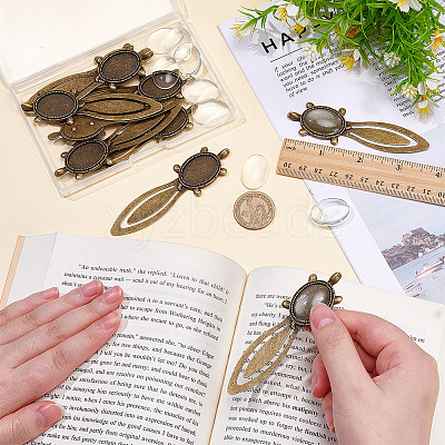 10Pcs Tibetan Style Tortoise Bookmark Cabochon Settings TIBE-ME0001-10-1