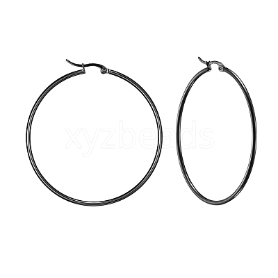 304 Stainless Steel Big Hoop Earrings EJEW-F105-05B-1