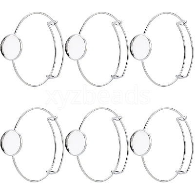 Brass Expandable Bangle Makings KK-SC0003-72-1