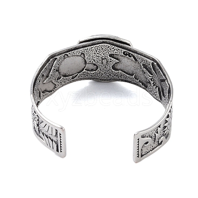 Constellation Alloy Open Cuff Bangles for Women Men BJEW-C064-01AS-03-1